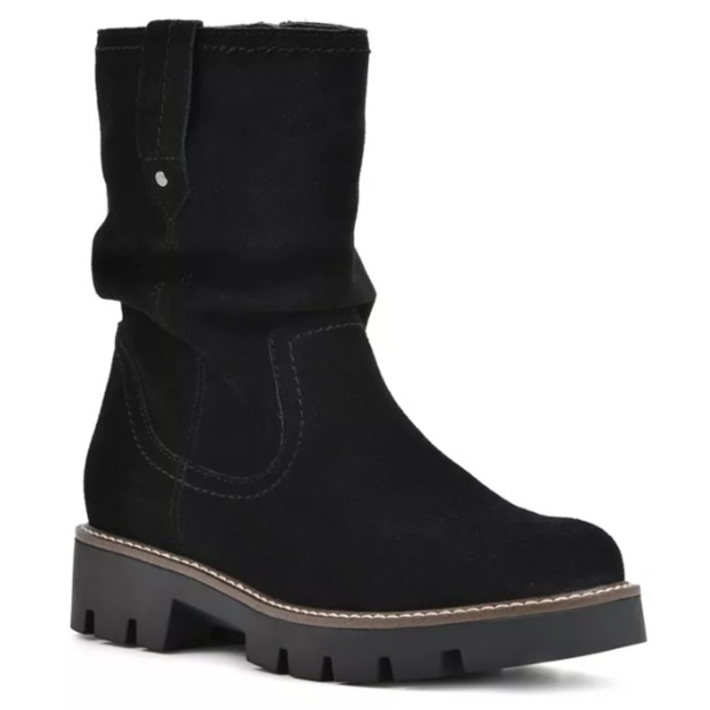 White Mountain Women Shoes 7.5W Glean Lug Sole‎ Mid Shaft Leather Boots
